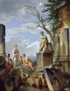 Ruinas con una sibila y otras figuras, c.1720